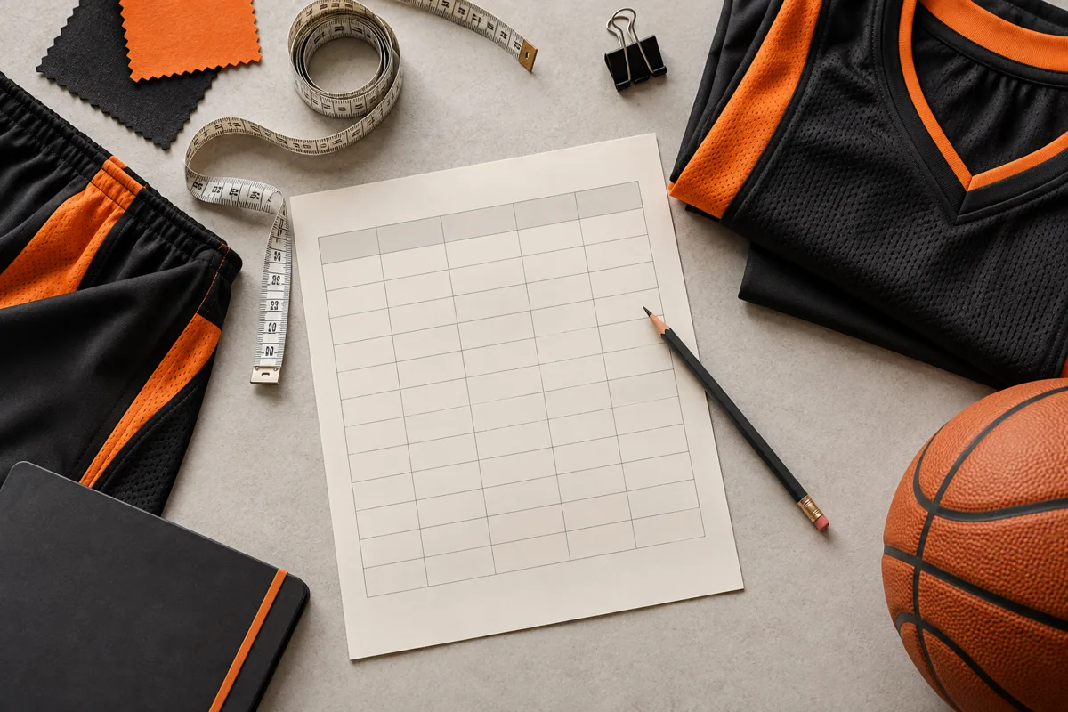 Illustrative sportswear design and planning concept